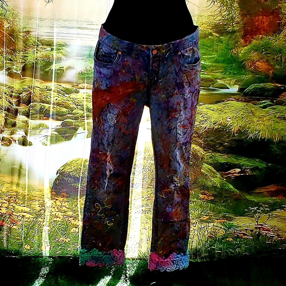 Custom Order Splatter Paint Graffiti Jeans